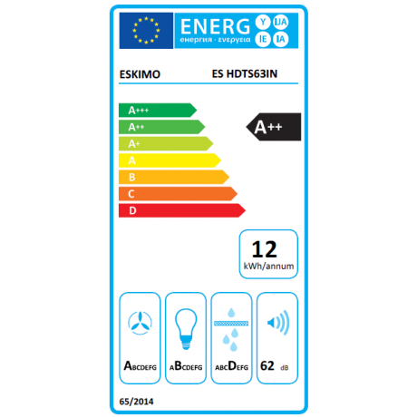 ESKIMO ES HDTS63IN Απορροφητήρας Συρόμενος 60cm ESKIMO ES HDTS63IN Απορροφητήρας Συρόμενος 60cm
